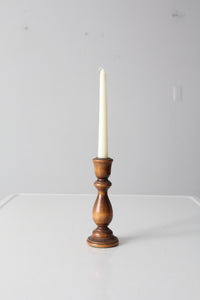 vintage turned wood candlestick