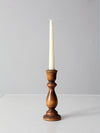 vintage turned wood candlestick