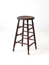 antique turned leg wood stool