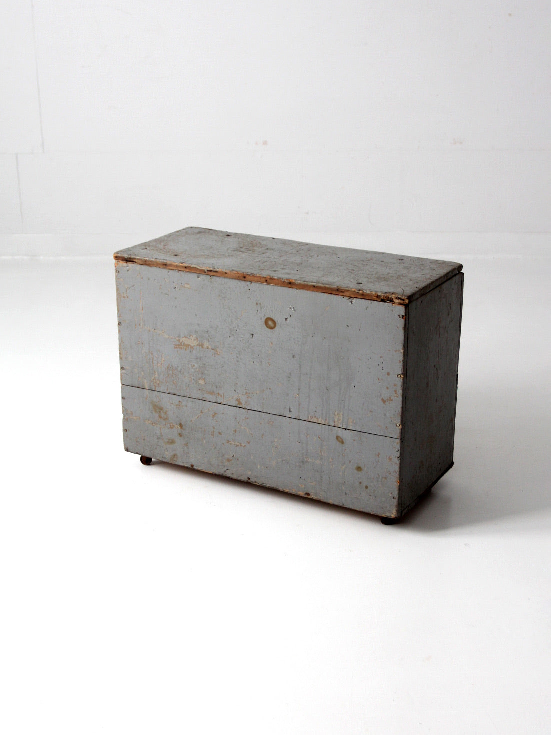 vintage industrial rolling storage trunk