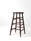antique turned leg wood stool