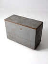 vintage industrial rolling storage trunk