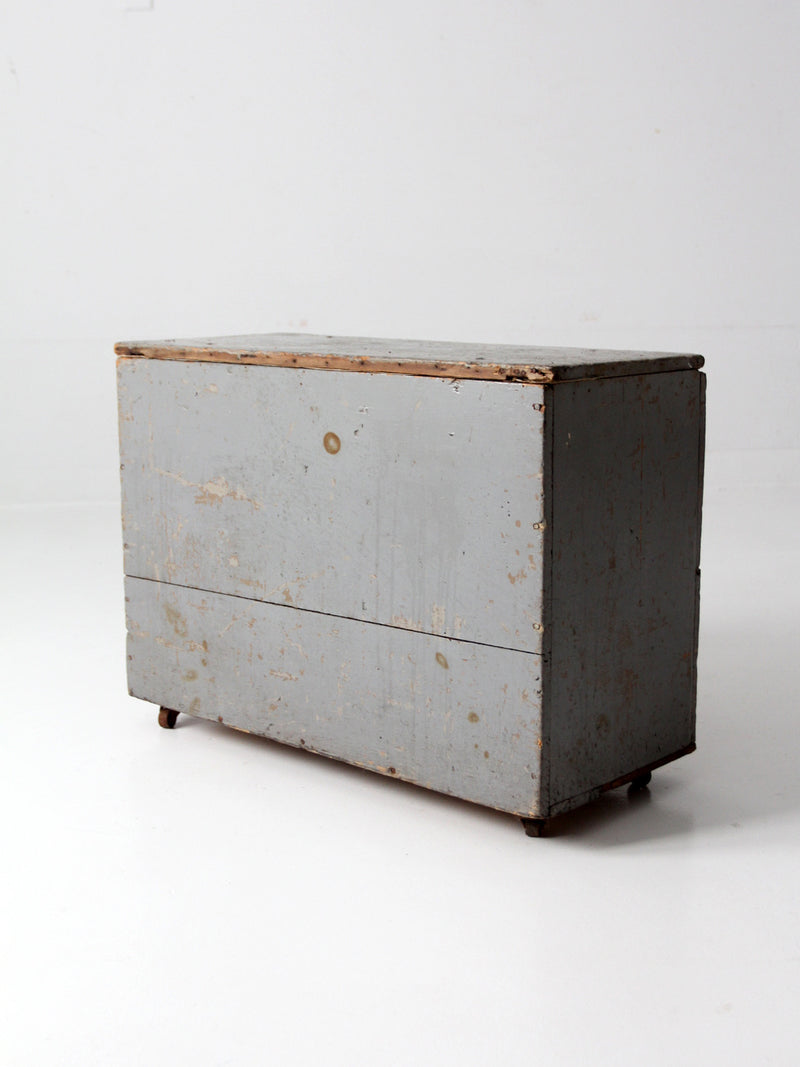 vintage industrial rolling storage trunk