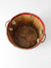 antique painted wooden bucket