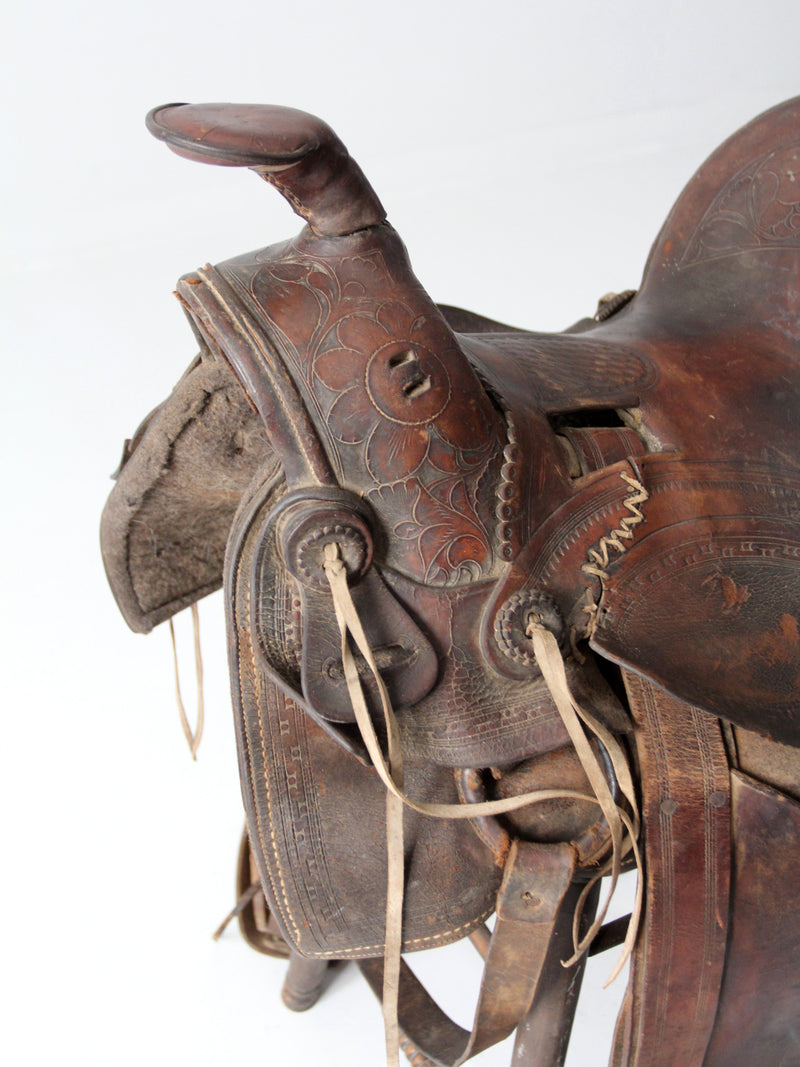 vintage western saddle