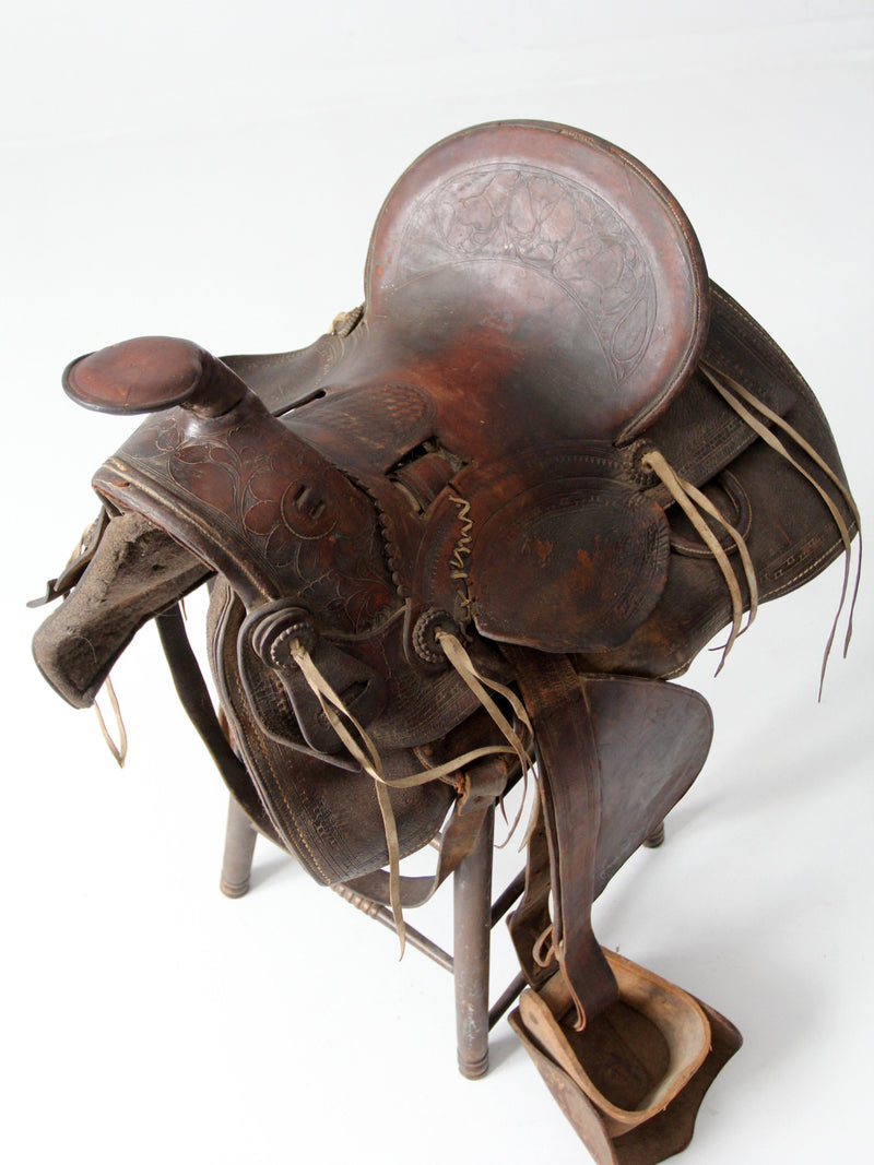 vintage western saddle