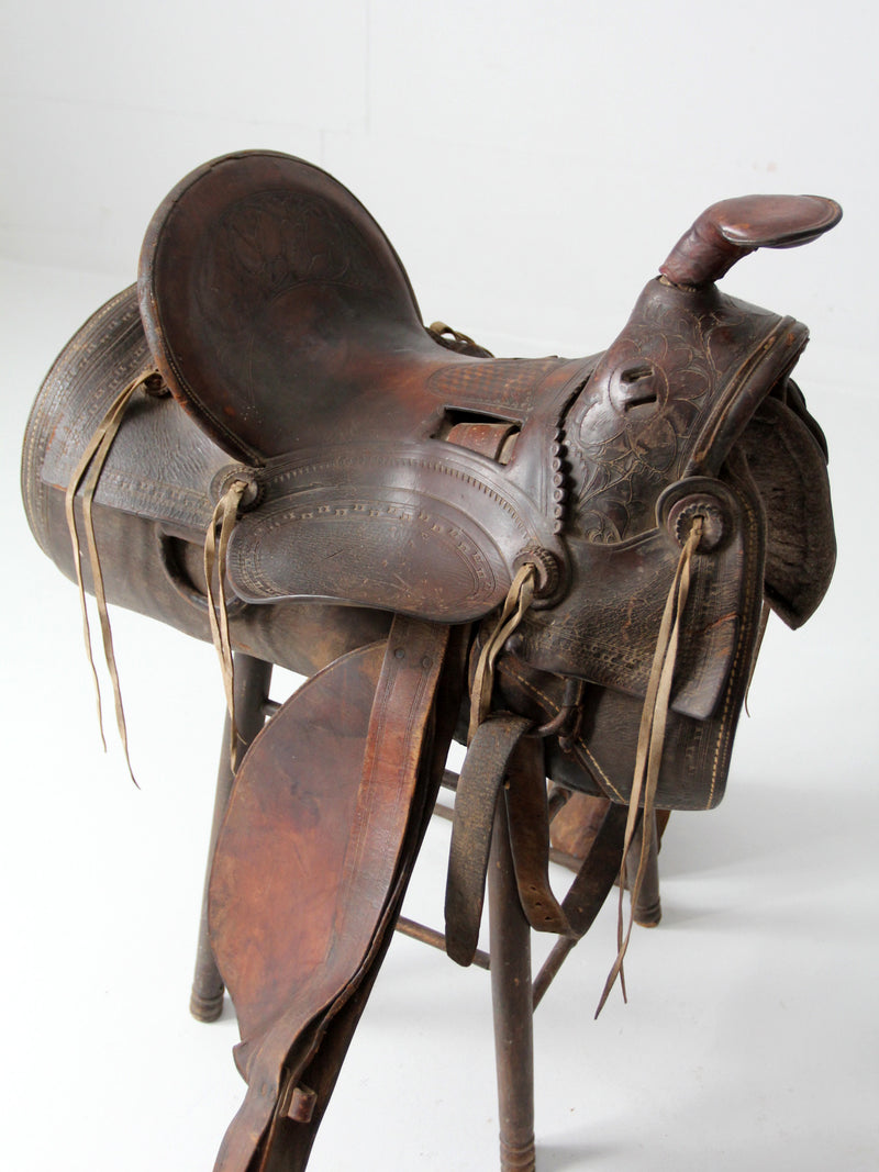 vintage western saddle