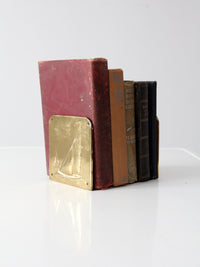 vintage brass nautical bookends