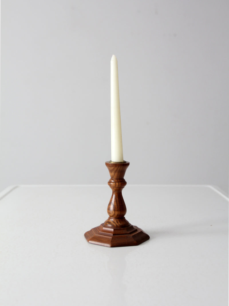 vintage wood candlestick