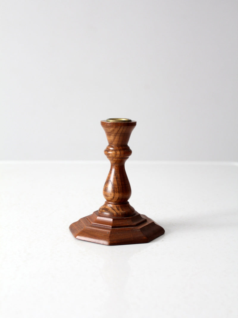 vintage wood candlestick