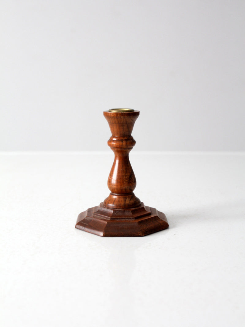 vintage wood candlestick