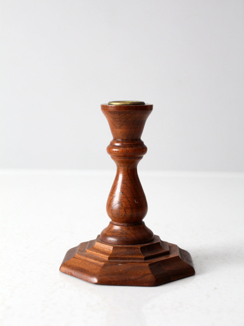 vintage wood candlestick