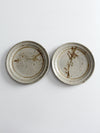 vintage studio pottery plates pair