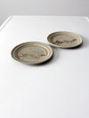 vintage studio pottery plates pair