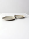 vintage studio pottery plates pair