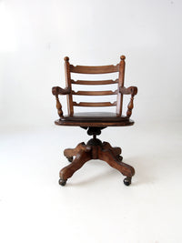 mid century wooden desk chair