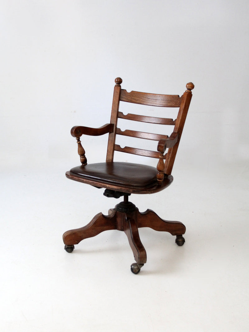 mid century wooden desk chair