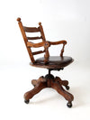 mid century wooden desk chair