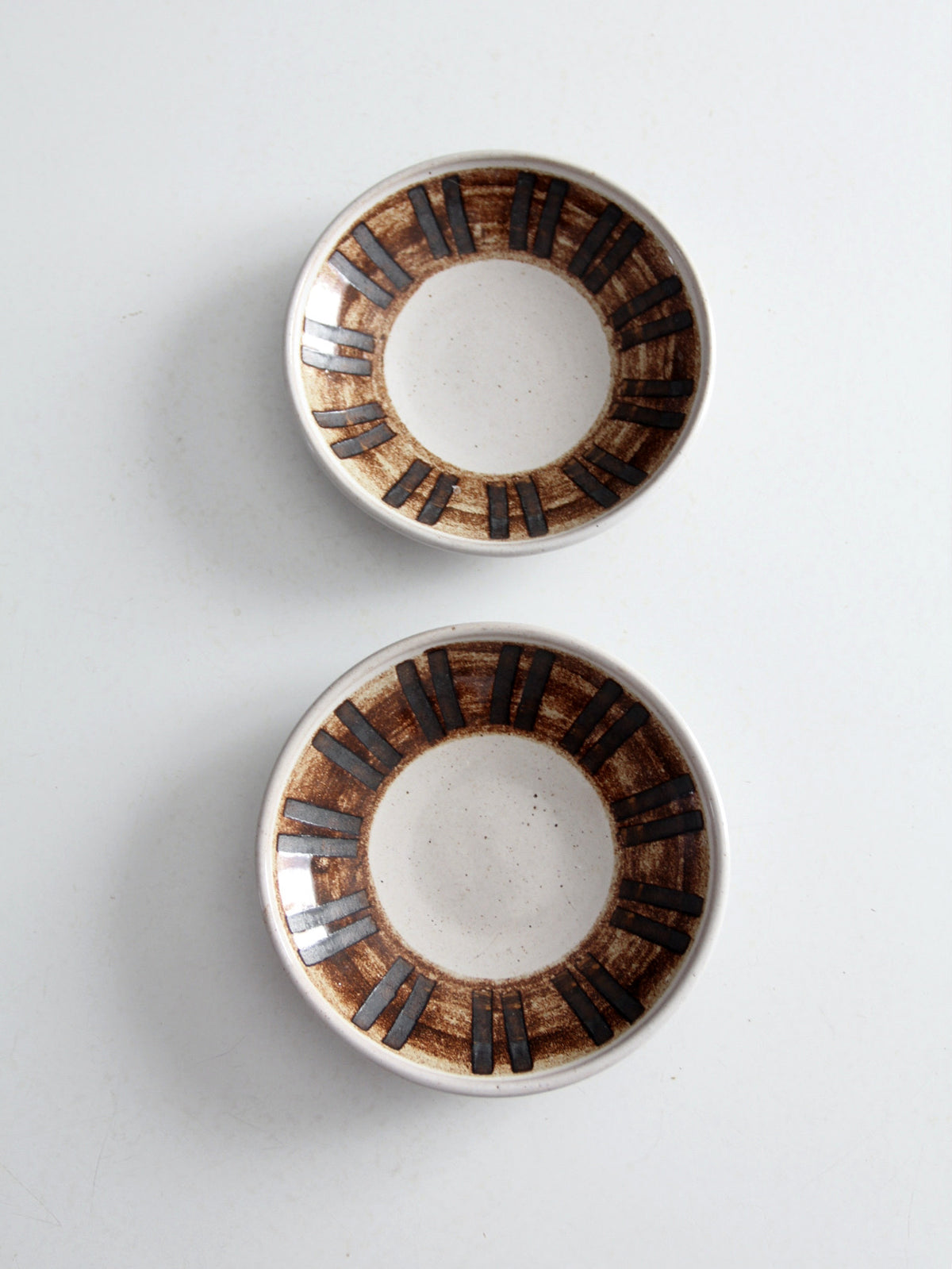 vintage studio pottery bowls pair