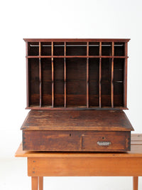 antique train station desktop drawer and file cabinet