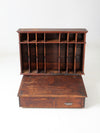 antique train station desktop drawer and file cabinet