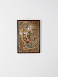 vintage Chinese plaster painting