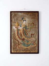 vintage Chinese plaster painting