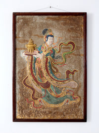 vintage Chinese plaster painting