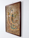 vintage Chinese plaster painting