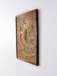 vintage Chinese plaster painting