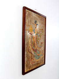 vintage Chinese plaster painting