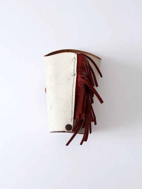 white leather cuff