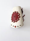 vintage white leather cuff