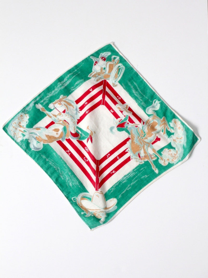 vintage children's western hankie