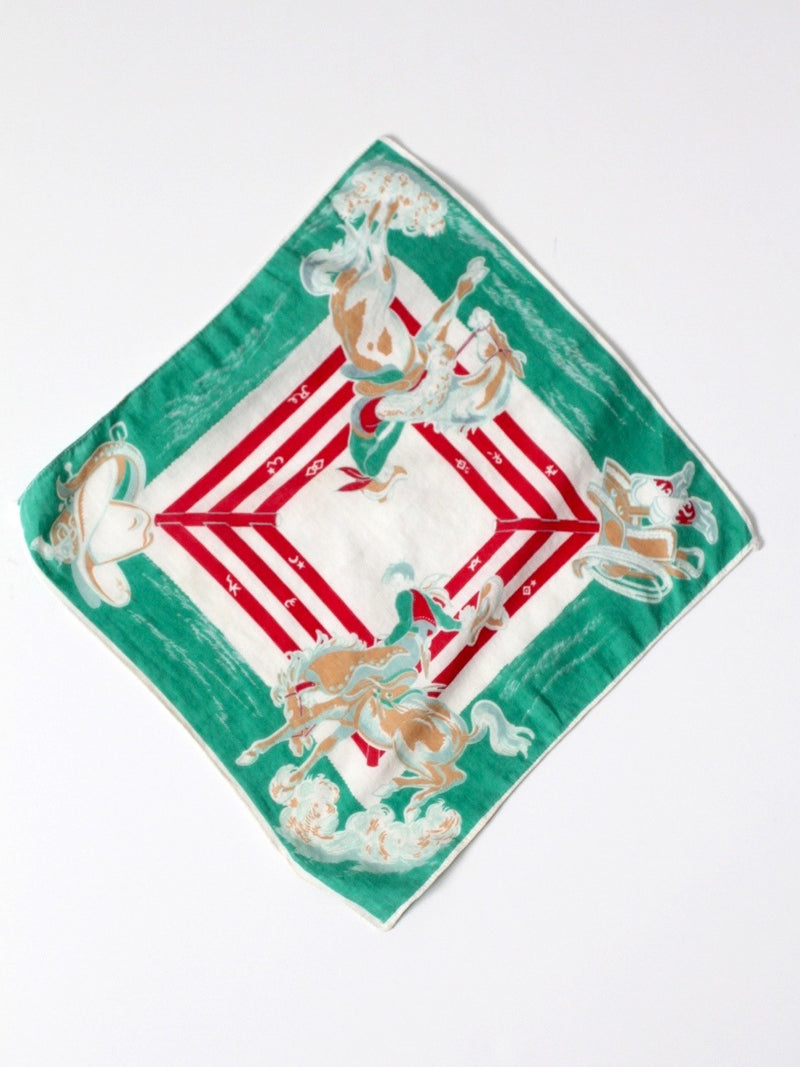vintage children's western hankie