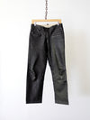 vintage black leather motorcycle pants, 32 x 26