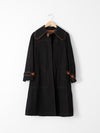 vintage Cortefiel black and tan trench coat