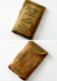 antique phonograph needle collection
