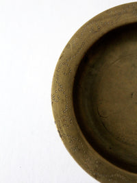 vintage Chinese etched brass bowl