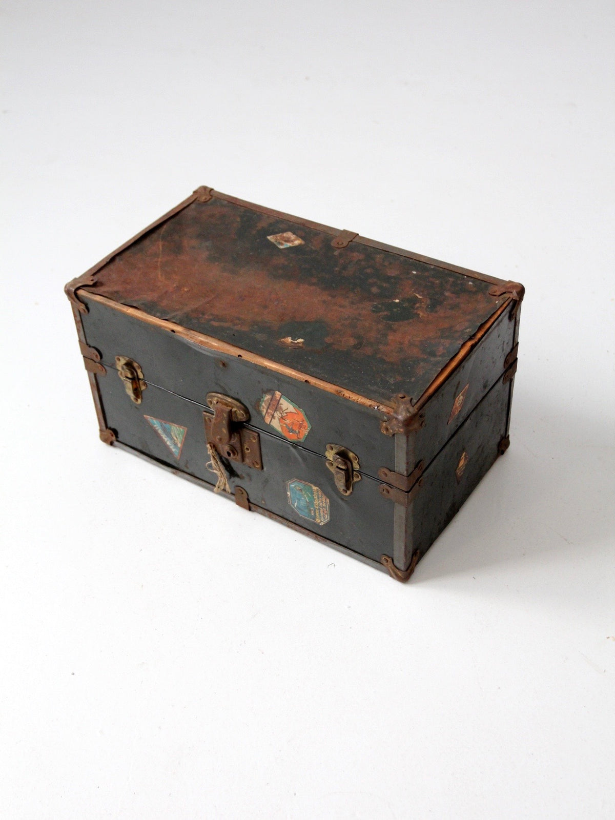 vintage metal trunk