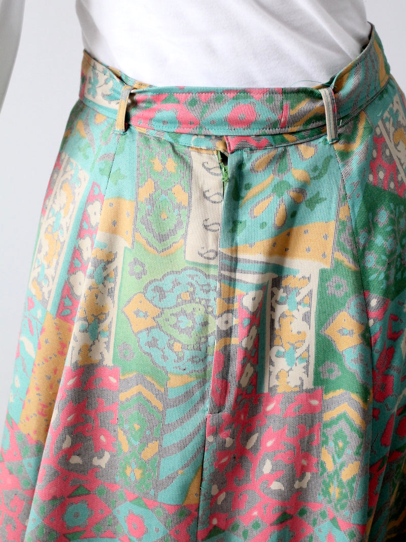 vintage 70s print skirt