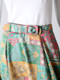vintage 70s print skirt