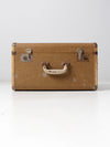 vintage square canvas suitcase