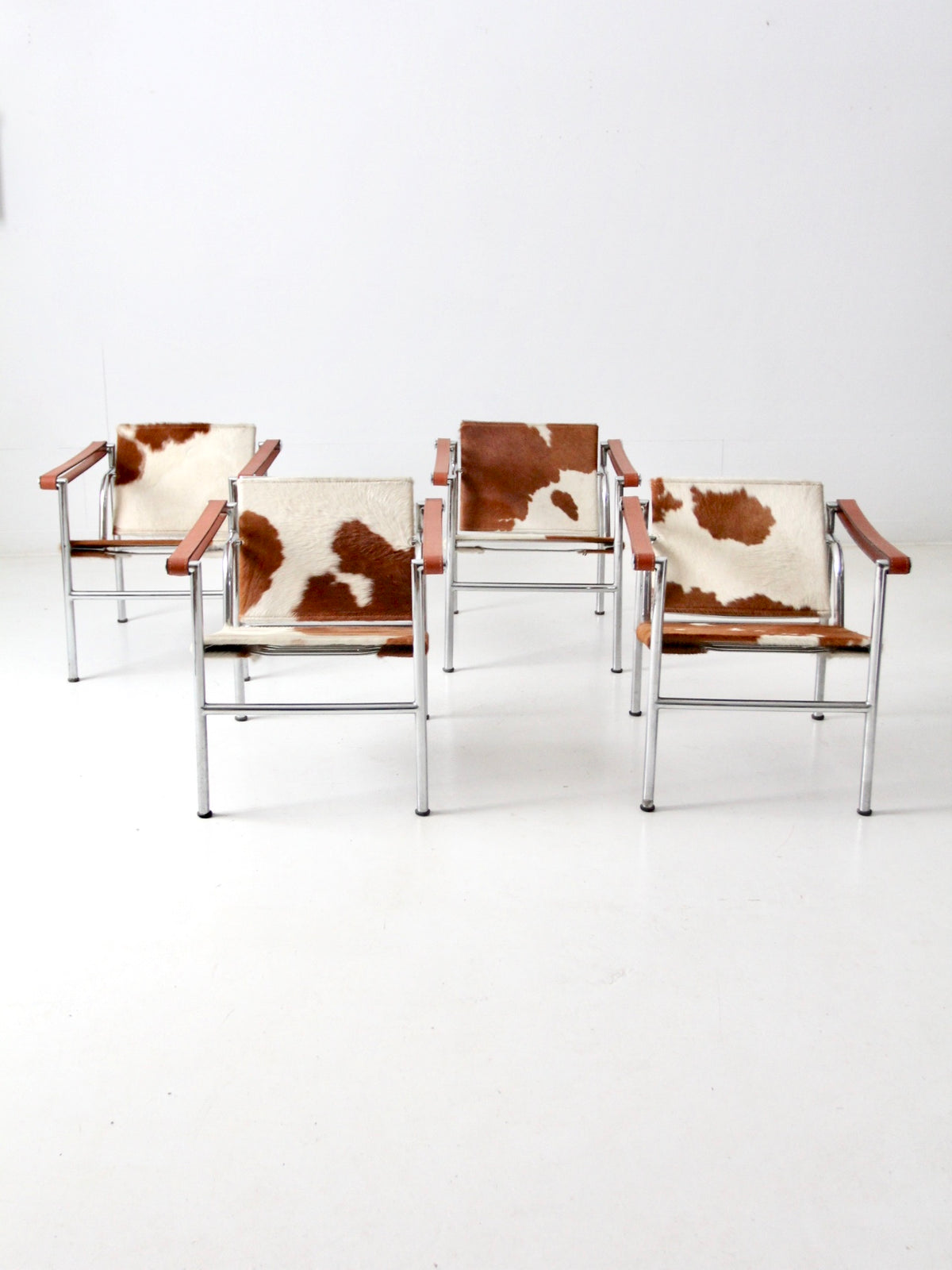 vintage Le Corbusier LC-1 sling chairs collection of 4