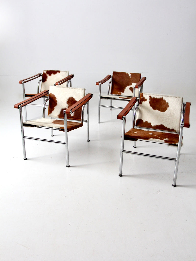 vintage Le Corbusier LC-1 sling chairs collection of 4