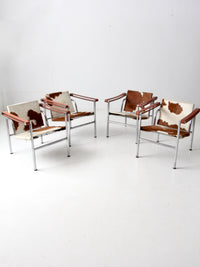 vintage Le Corbusier LC-1 sling chairs collection of 4