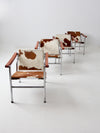 vintage Le Corbusier LC-1 sling chairs collection of 4