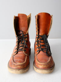 vintage women's lace up work boots - size 8