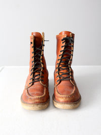 vintage women's lace up work boots - size 8