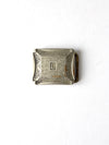 vintage silverplate monogram buckle